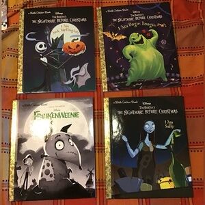 The nightmare before christmas little golden books 4 books in set-NEW